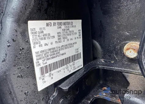 2015 Ford F350 Super Duty из США, поврежденный, VIN 1FT8W3B63FEC74809